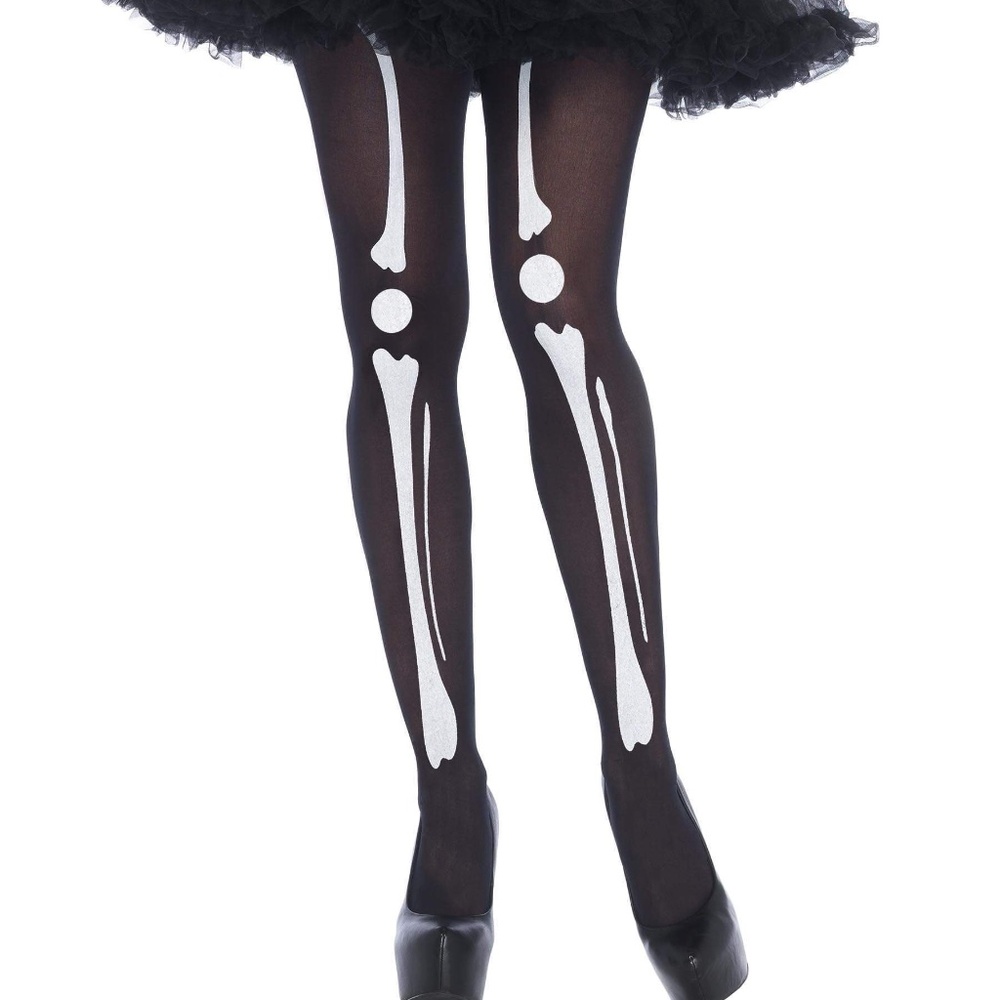 Leg Avenue Skeleton Print Tights 7733